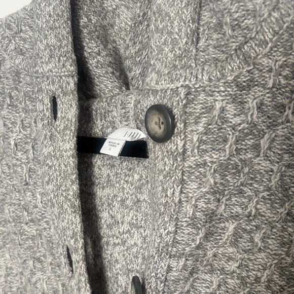 J.JILL Hooded Heather Gray Women's Sweater - Picture 10 of 12